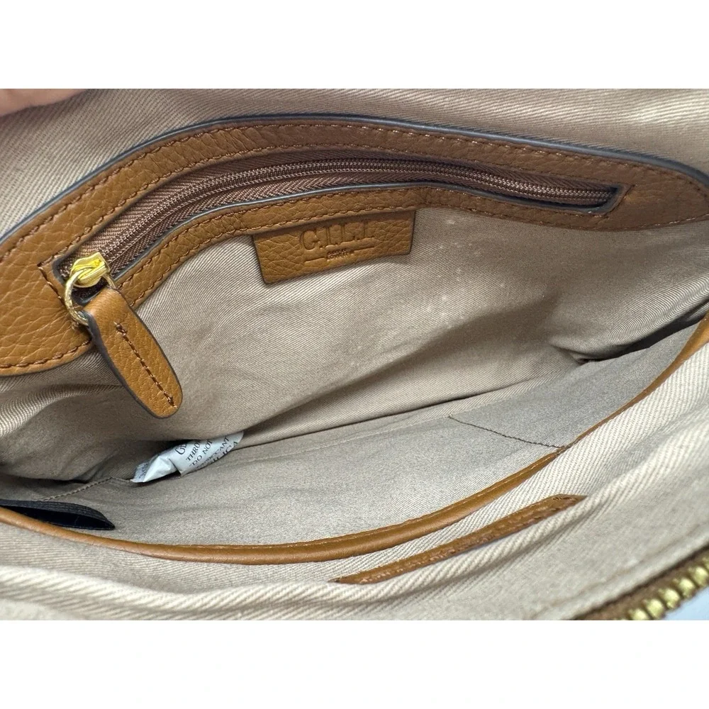 Genuine Leather Crossbody Bag Brown Medium Patchwork Snakeskin Boho Western
